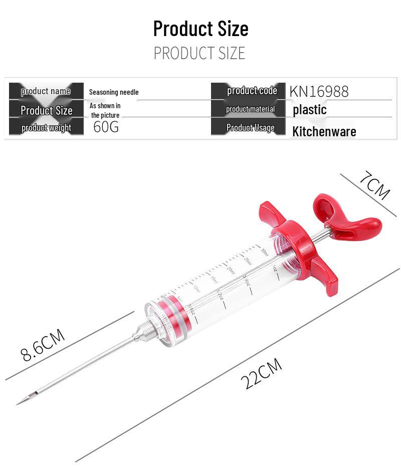 Przyprawa do grilla Marynator Iniektor z igłą do indyka, 30ML/50ML