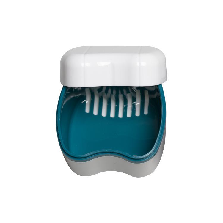 European Style Double-Layer Denture Storage and Cleaning Box озеро зеленый