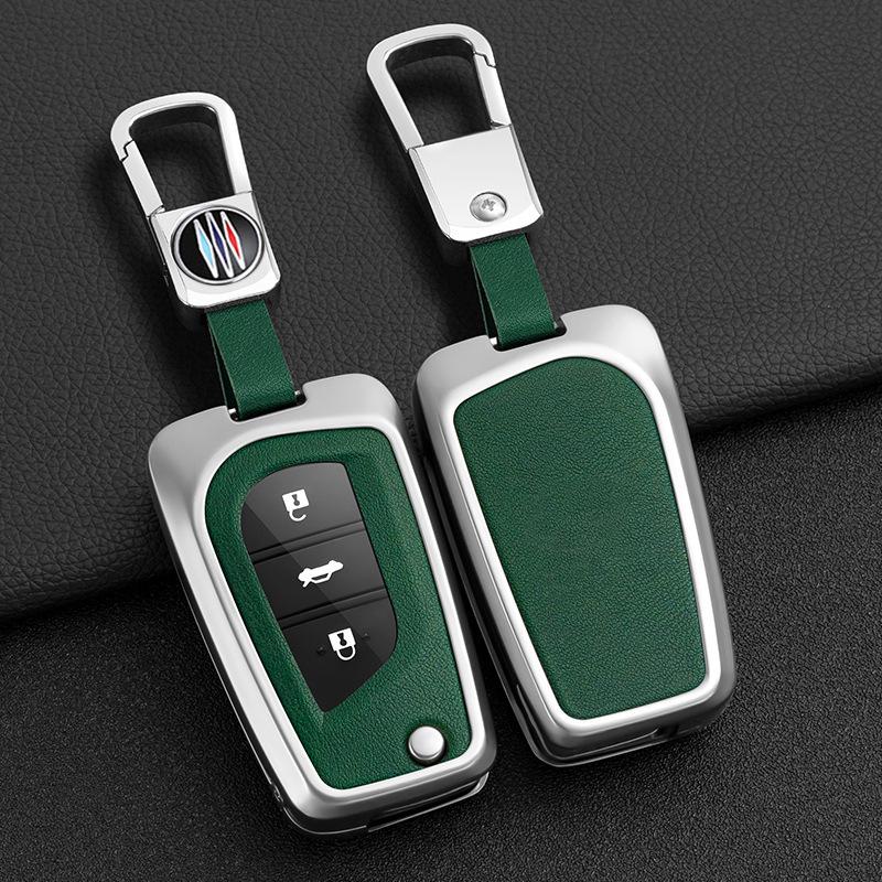 Folding Key Case for Toyota Reiz, Corolla, Levin, RAV4, and Highlander - Protective Cover & Buckle