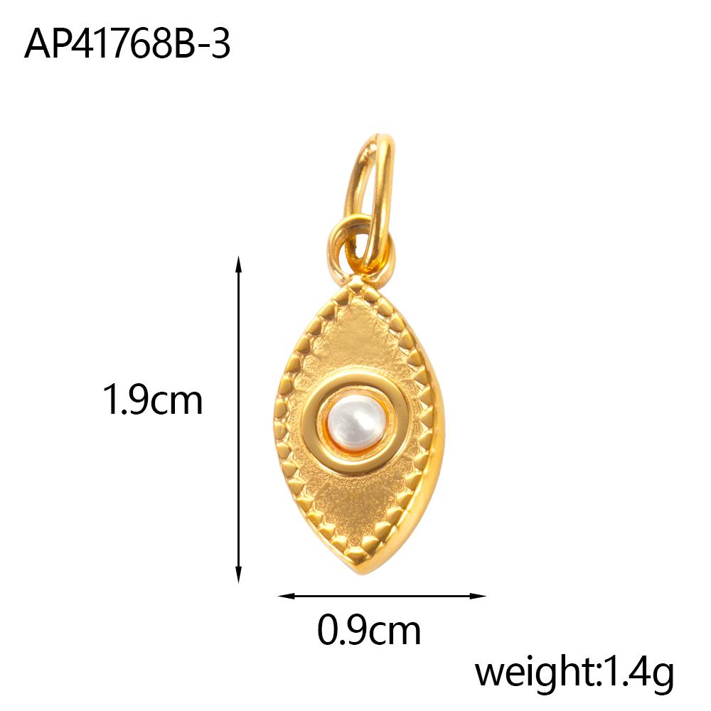 3PCS/LOT CARLIDANA Evil Eye Charms, Gold Plated Stainless Steel Zircon Pendants for DIY Jewelry Making