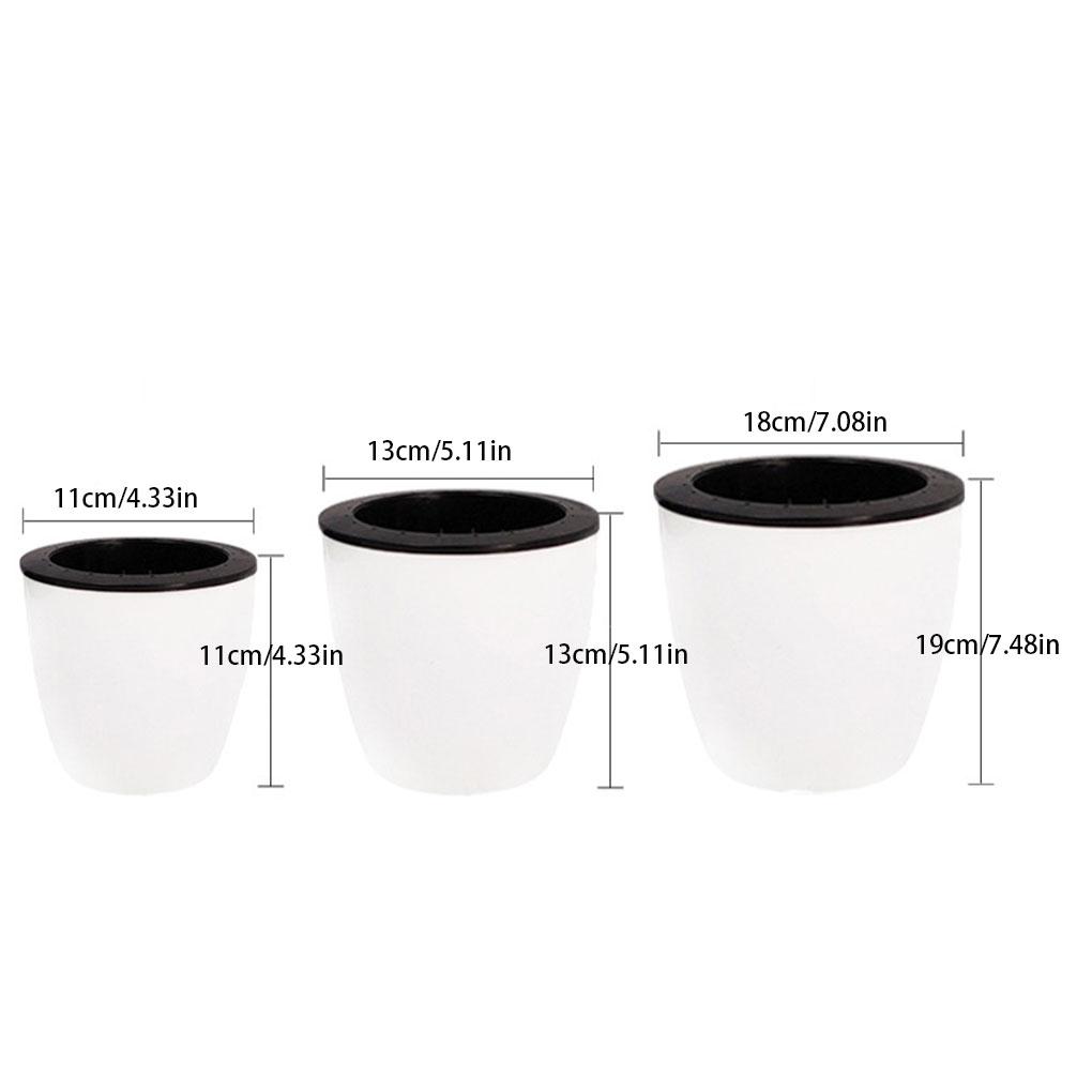 White Eco-friendly Self Watering Plant Pot For Enhancing Gardens Beauty Flower Pots Plant Pots