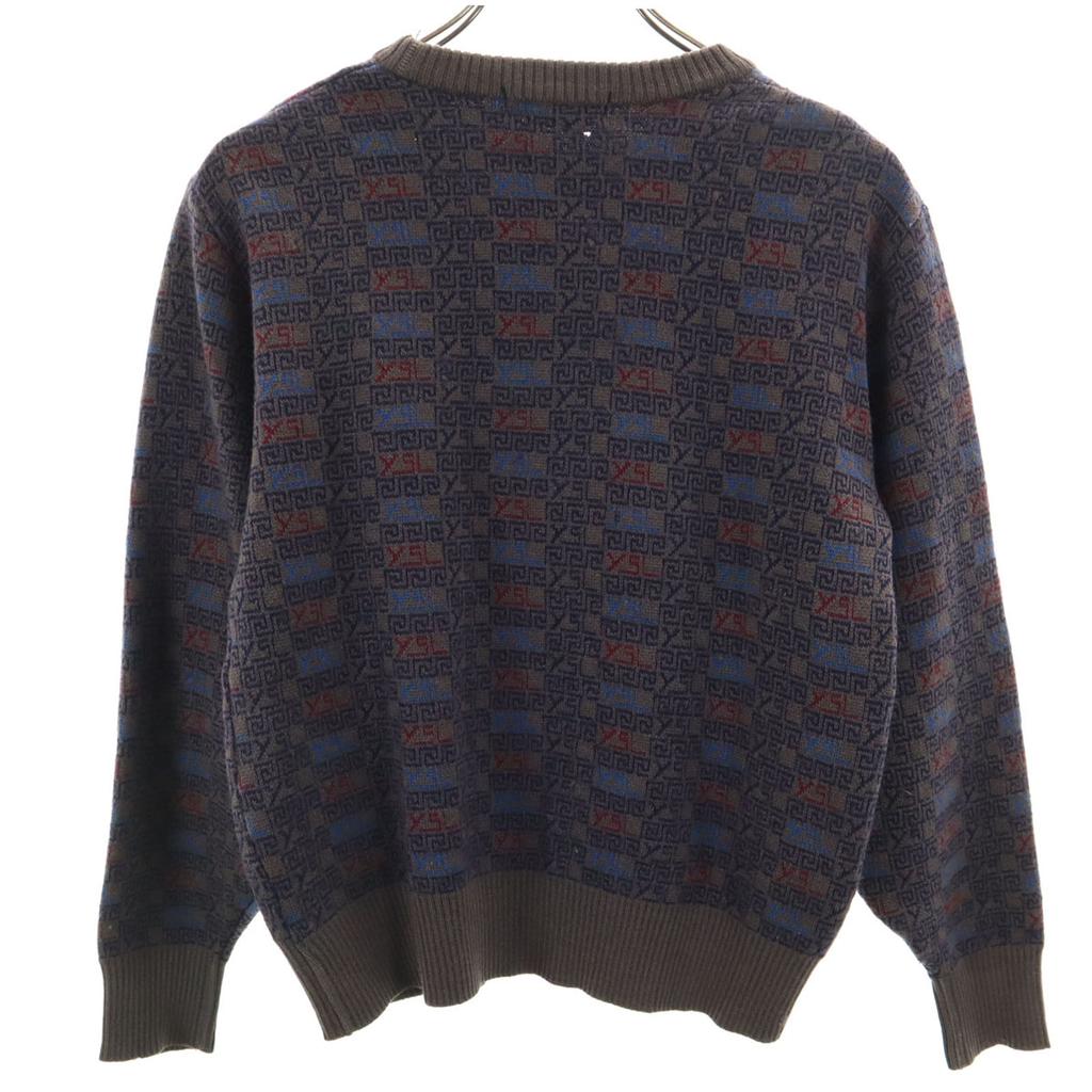 Yves Saint Laurent 90s Wool Old Overall Handle Long Sleeve Sweater S Knit Women Used