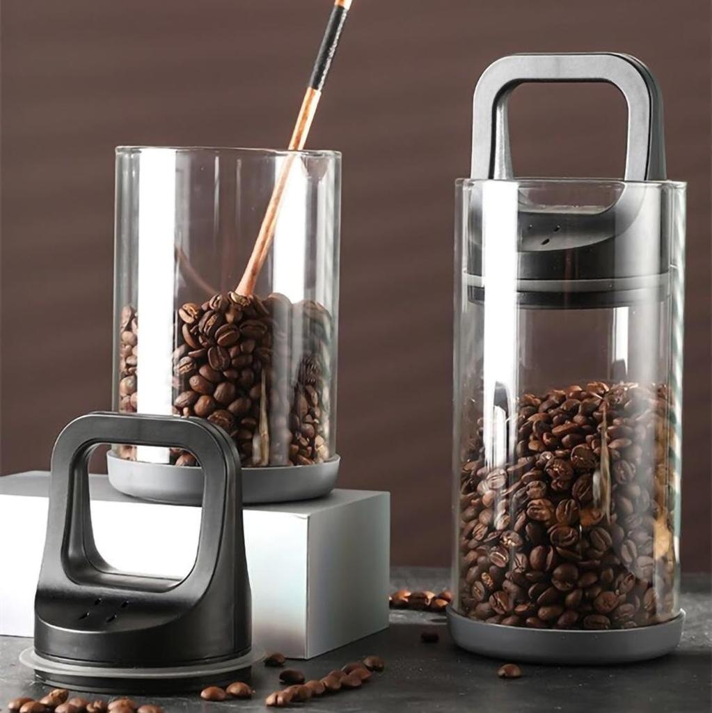 Coffee Bean Storage Coffee Container Airtight Vacuum Coffee Canisters Powder Sealed Canisters Glass Canisters