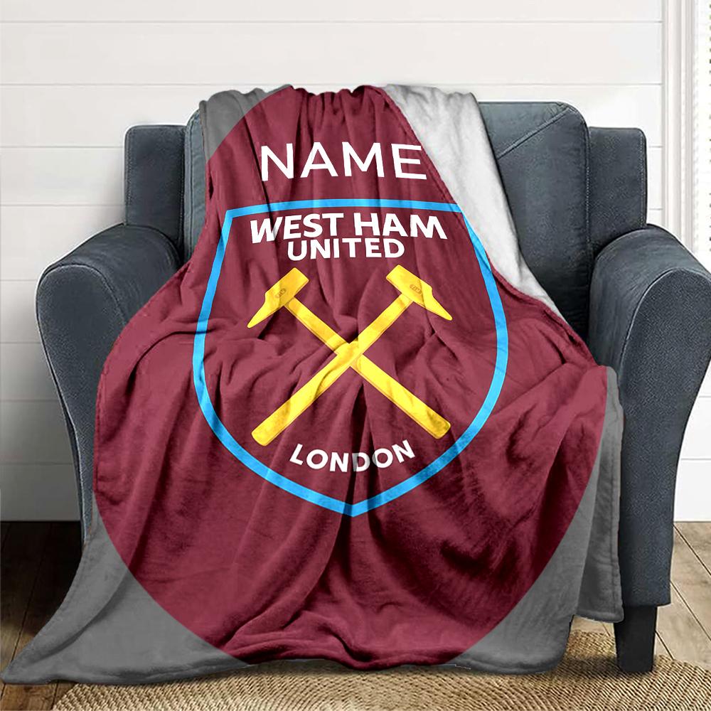 Custom Name Ipswich Town FC Crest Blanket for Couch & Bed, Plush Cozy Fuzzy Blanket Super Soft & Warm Blankets for Fall and Winter. 0908263