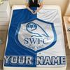 1PC Custom Name Sheffield Wednesday Patterned Flannel Blanket Suitable For All Seasons for Home Decor Warmth and Comfort Gifts Holiday Present
