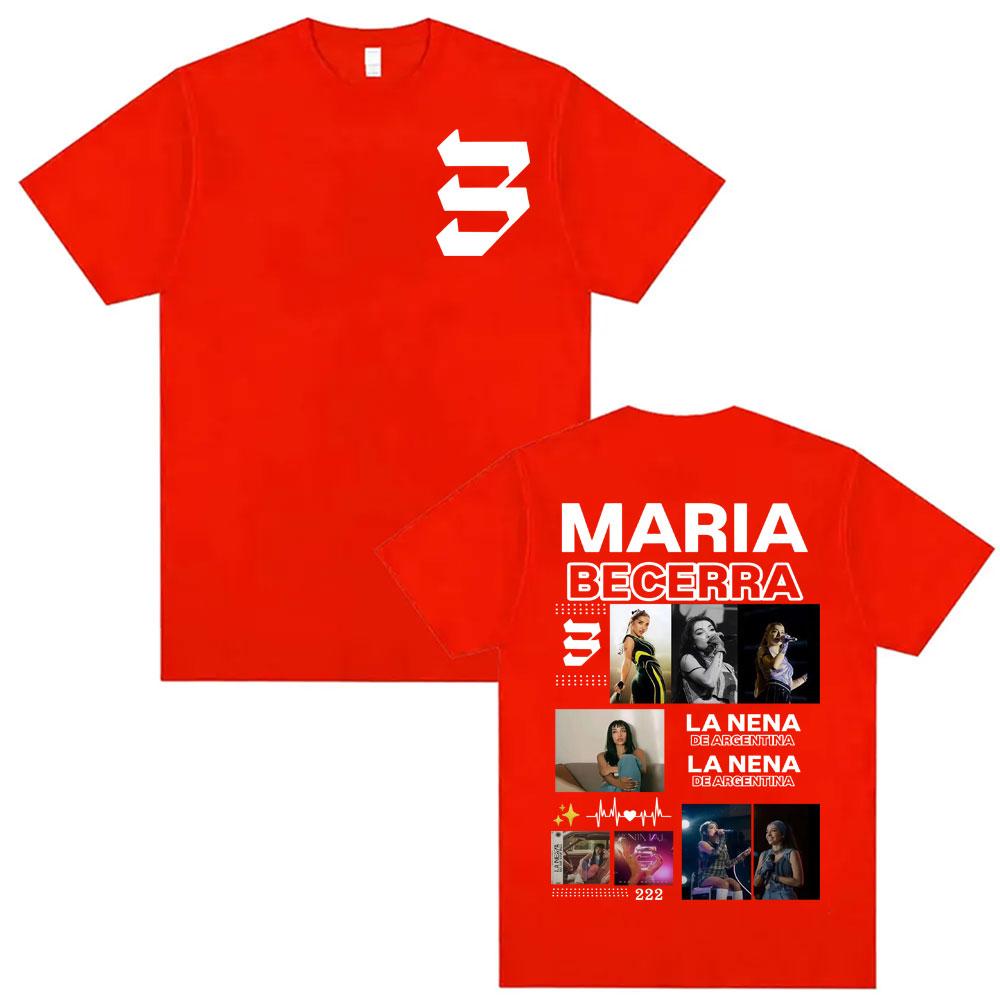 

Singer Maria Becerra La Nena De Argentina Graphic T Shirts Men Women Clothing T Shirt 100 Cotton 90s Summer Tshirt Streetwear S