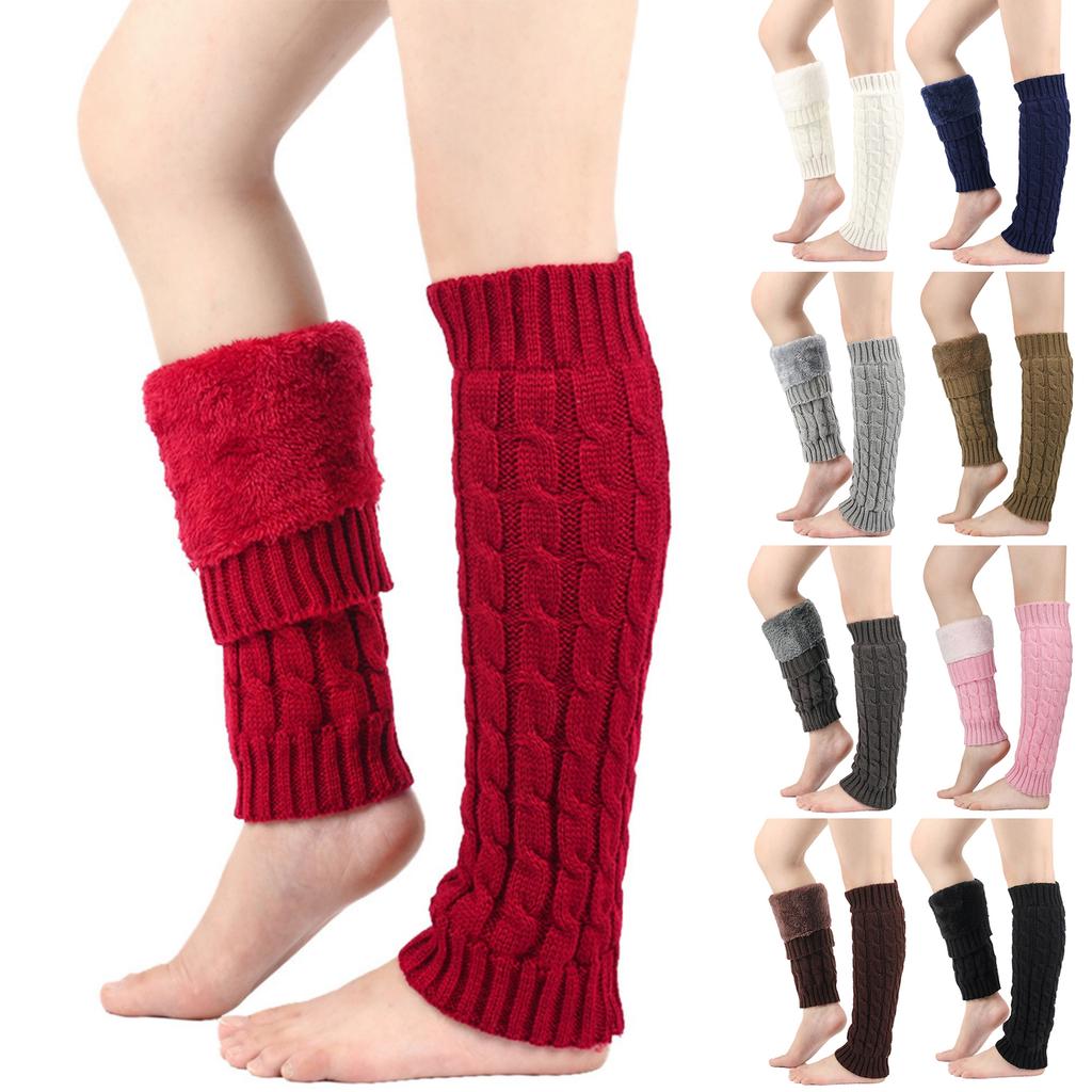 Women's Winter Fleece Pile Hosiery Knit Knit Woolen Hosiery