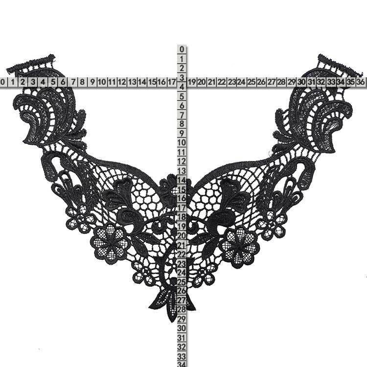 Beautiful Lace Embroidery Collar White/Black Floral Lace Decorative Collar Woman's Clothing Sewing Accessories