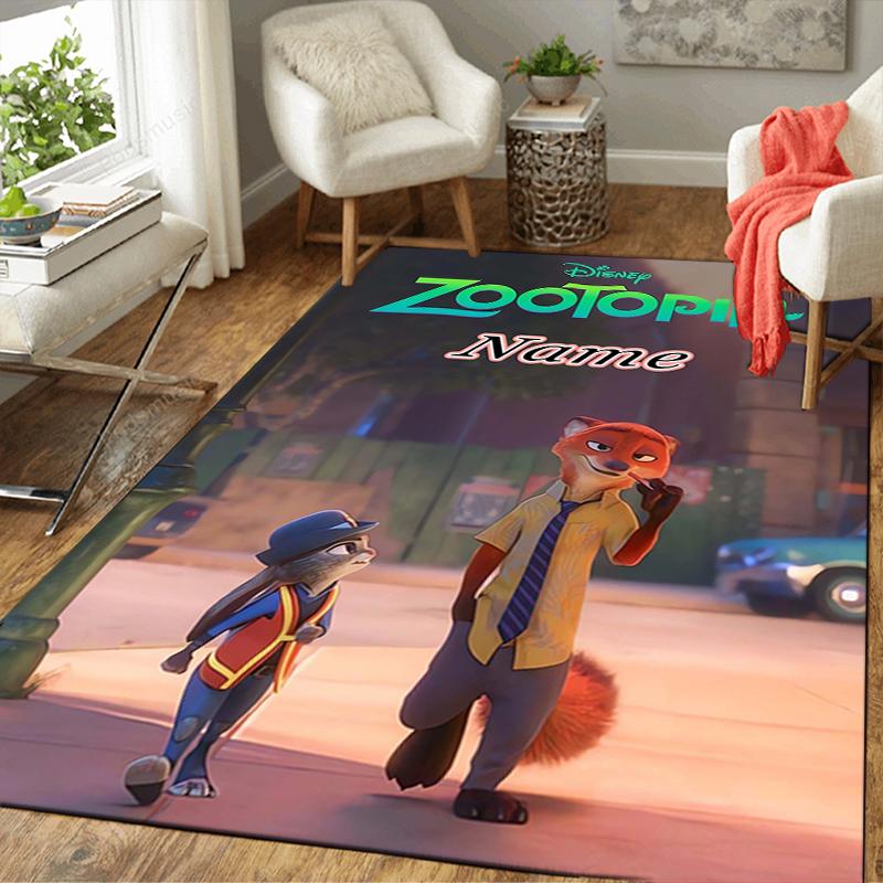 Custom 1Pc Fox Hare Adventure Rug Office Carpet Indoor Outdoor Entrance Doormat Nonslip Soft And Comfortable Living Room D916367