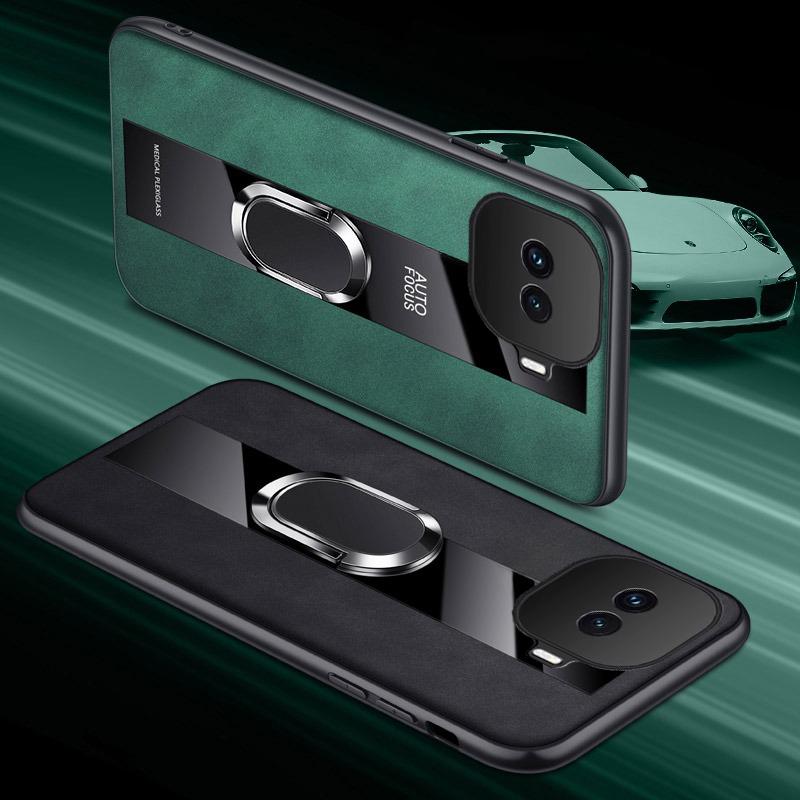 For Vivo iqoo 15R case Combines Suede Leather + Hybrid Hard Soft Shell Anti-Scratch Multi-Angle Stand Case for VIVO IQOO 15R Phone casing