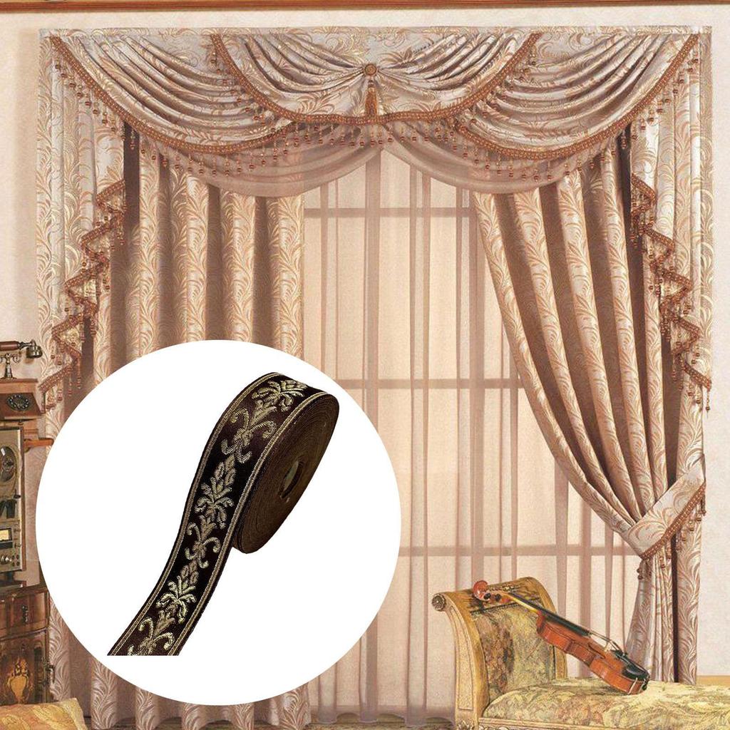 Ethnische Jacquard-Borte 5 m Stoff für Gardinendekoration Nähprojekte Taschen Heimtextilien