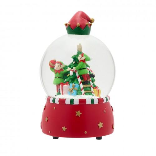 Elves Working Snowglobe with Music