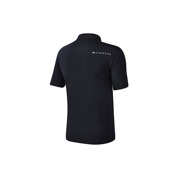 FILA Athletics Soft Logo Knitted Short Sleeve Polo Shirt Men polo shirts Dark-Blue A11M231121ANV