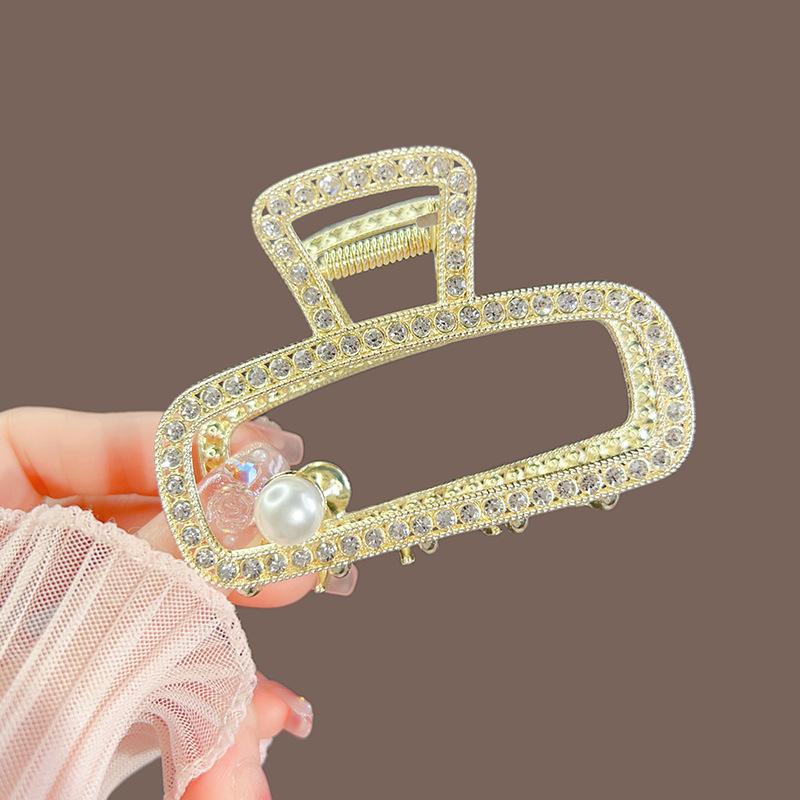 

чувственный страз изысканный зажим-краб женский простой средний зажим для волос темпераментный диск для волос зажим-акула универсальный зажим для затылка