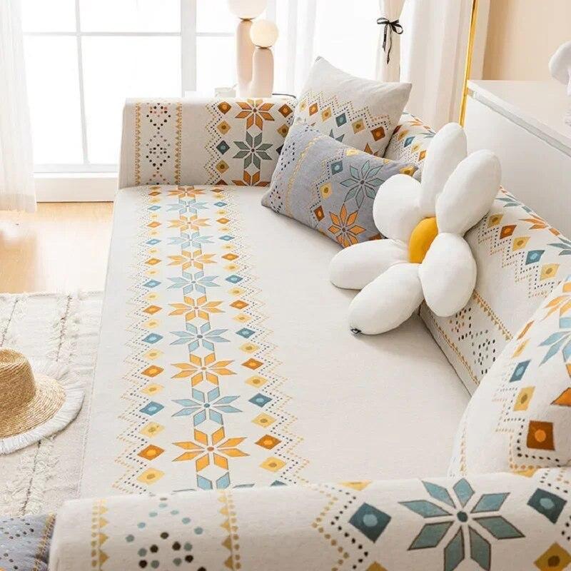 Bohemia Sofa Mat Covers for Living Room Non-slip Universal Sofa Cushion Slipcovers Pet Kids Couch Sofa Protector Home Decor