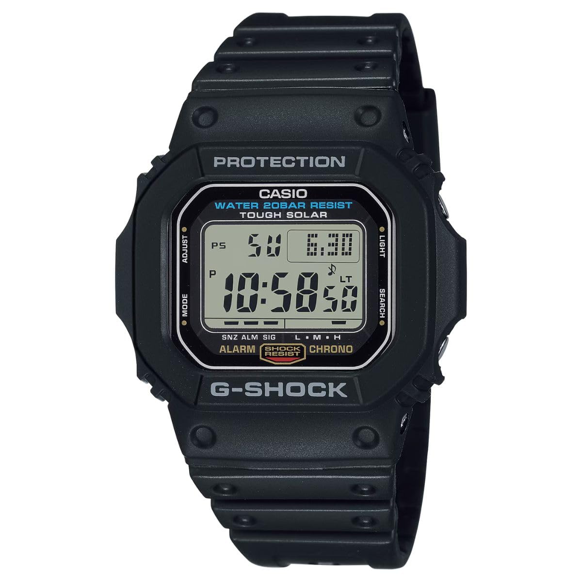 Подержанные часы Casio Origin серии 5600 с мировым временем и солнечной батареей G-SHOCK мужские G-5600UE-1DR