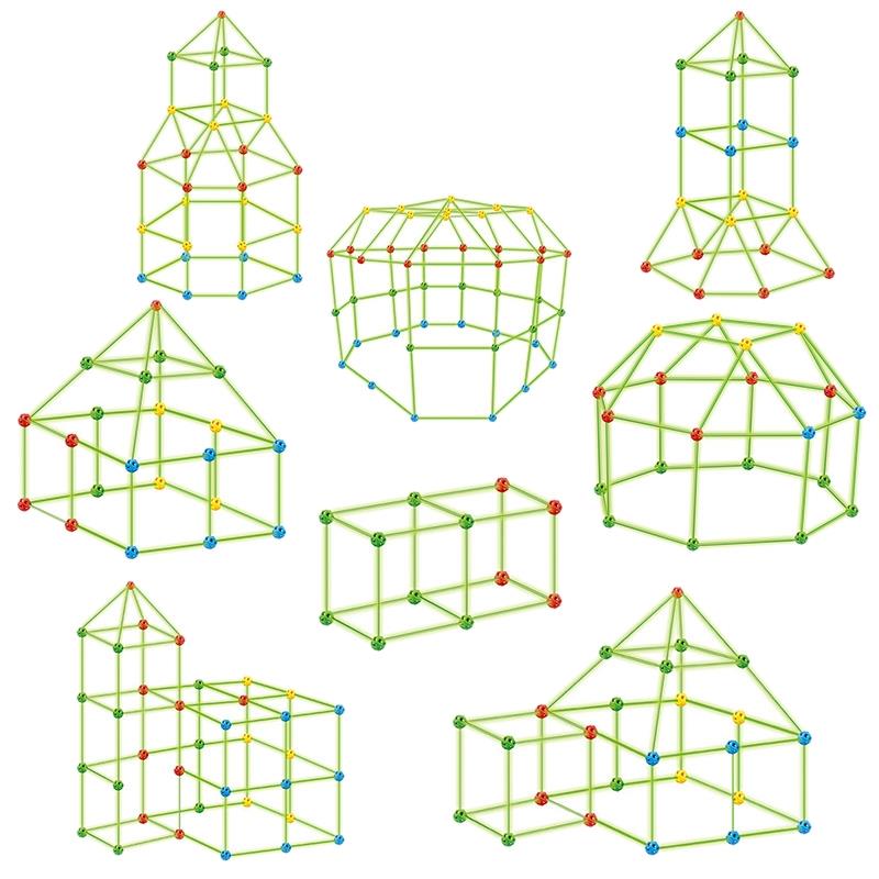 Σετ Κατασκευής Βάσης Σπιτιού Σκηνή Φωσφορίζοντα Καλαμάκια Σετ Κατασκευών