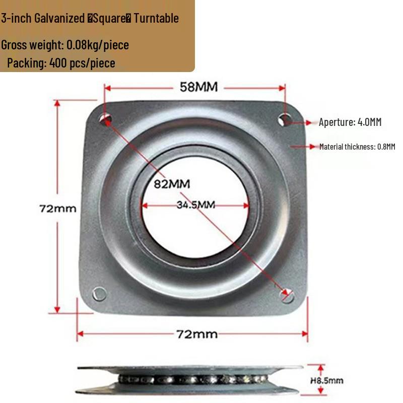 360° Rotating Galvanized Turntable Display Stand and Storage Rack