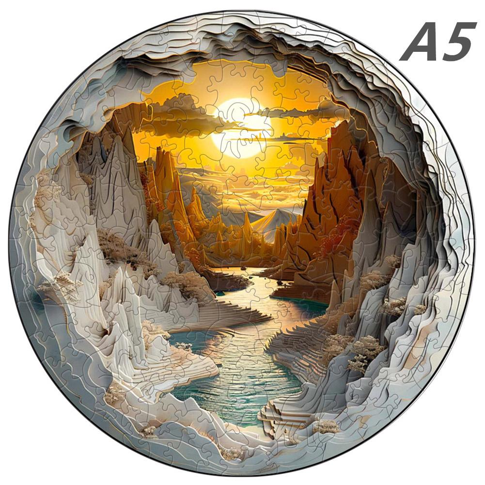 3D Winding Road Wooden Jigsaw Puzzle Scenery ontessori Games 3d Animal Wooden Puzzle Adults Christmas Board Games Ideal For