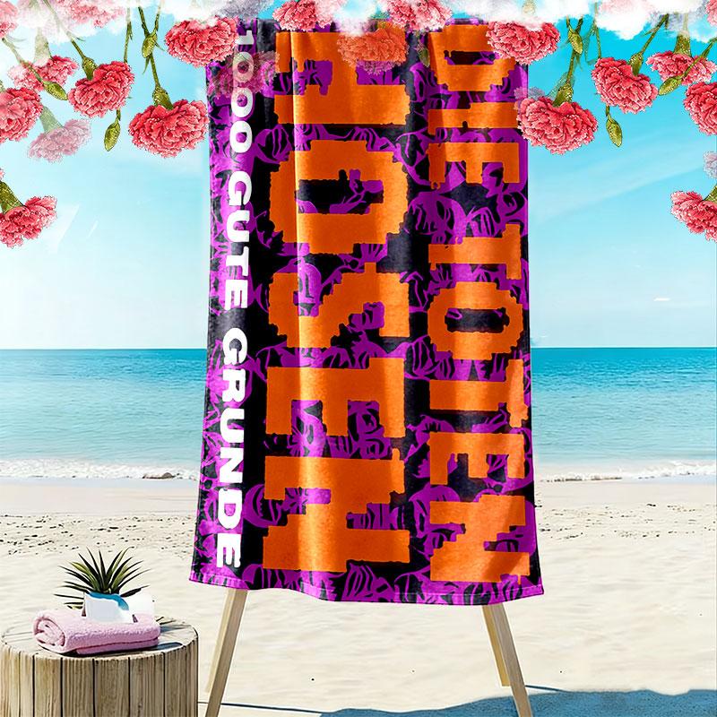 DTH Print Strandtuch, Großes Weiches Schnelltrocknendes Handtuch für Strand Camping Schwimmen