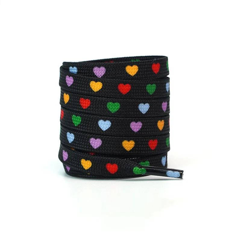 Flat Heart Shoelaces Personalized Valentine's Day Pink Love Shoelace Rope Couples High Canvas Sports Shoes Shoe Laces for AF1