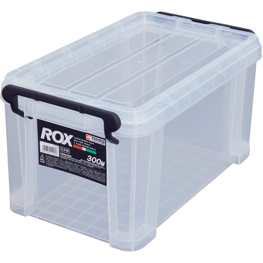 Tenma Durable Storage Box Made Japan Disaster Preparedness Rox 300M Clear Case Container Small Item Plastic Width 20Depth 35Height 18cm