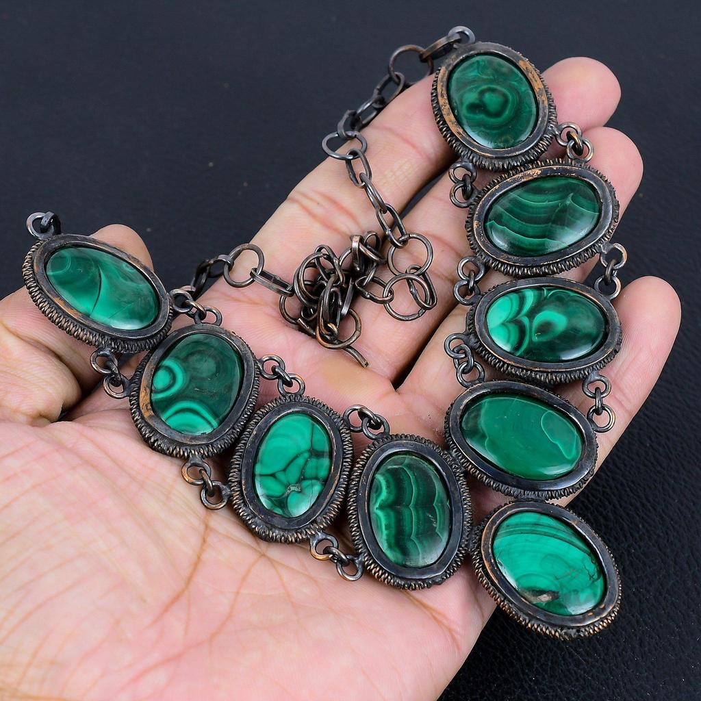 Malachite Necklace, 999 Copper Wire Wrapped Gemstone Jewelry, Handmade Necklace Amazing Jewelry, Gift For Her