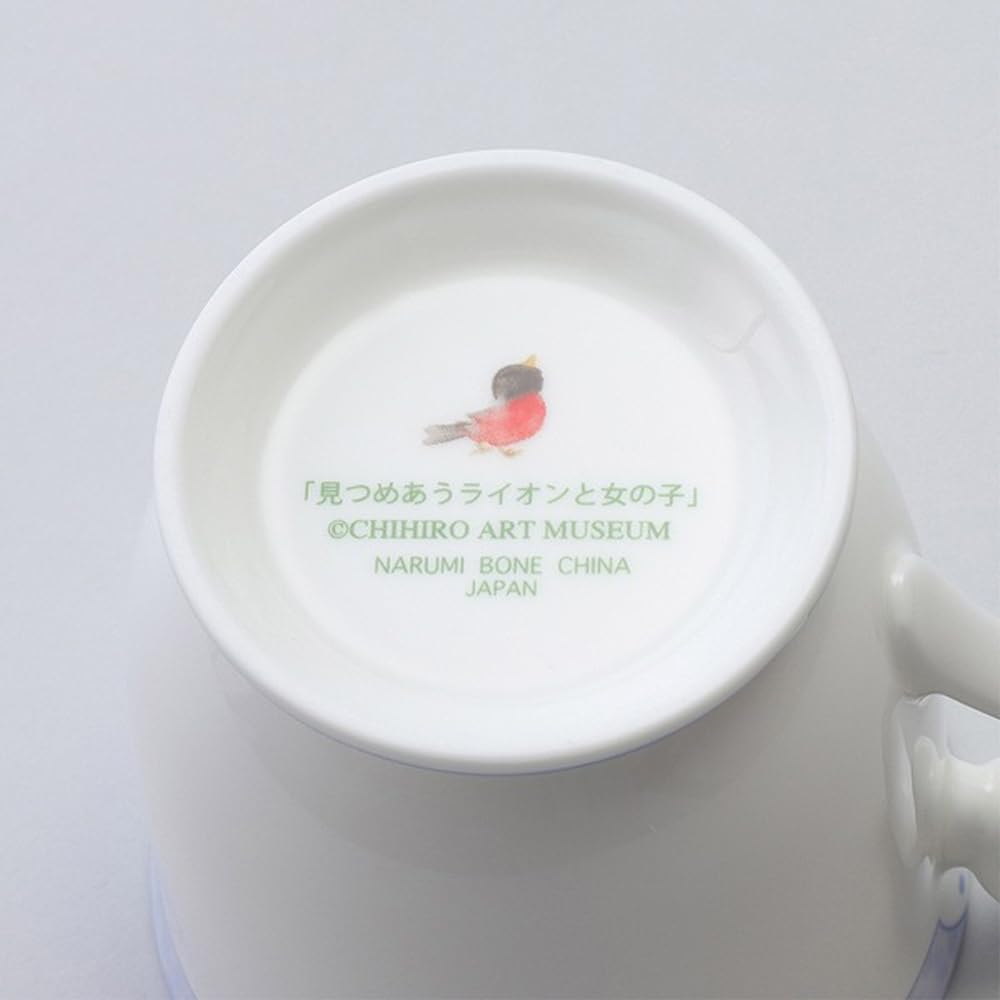 NARUMI Lion and Girl Gazing at Each Other by Chihiro Wedding Day Microwave and Dishwasher Made in Gift Gift Wrapping Product Mug, Iwasaki, 290cc,