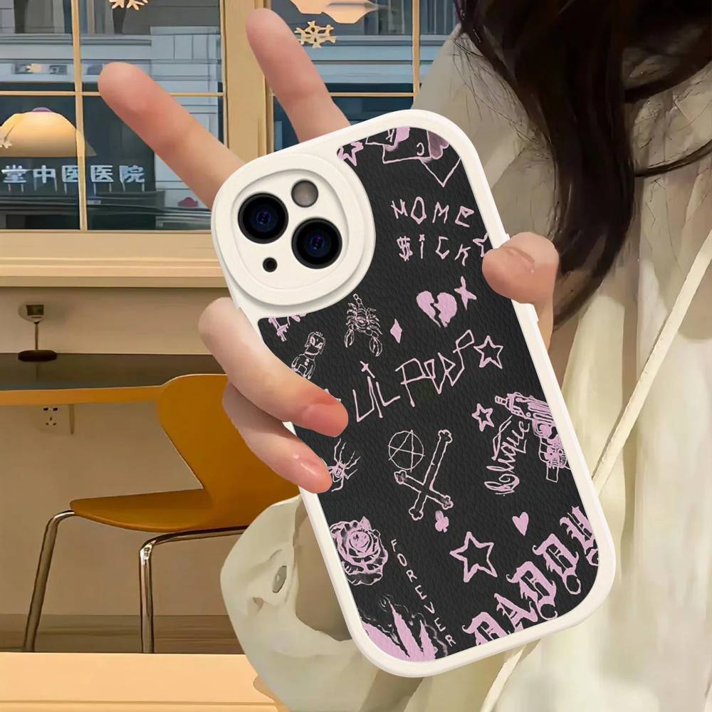 Singer Rapper L-Lil Peep Phone Case For IPhone 16 15 14 13 12 11 Pro Max Plus Leather Cover