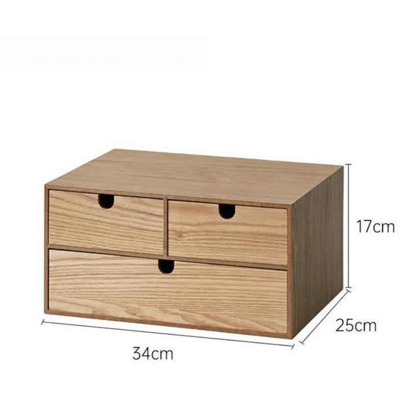 Wooden Storage Box Bedroom Desktop Storage Drawer Dressing Table Jewelry Organizing Box Modern Home Organization Accessories