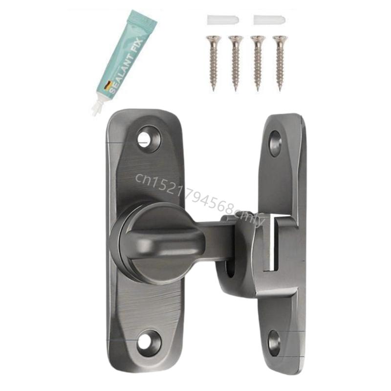 Barn Door Lock 90/180 Degree Sliding Door Locks Zinc Alloy Safety Door Lock 6XDE