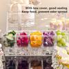 Ice Chilled Condiment Server Plastic Storage Cold Food Container Clear Sauce Caddy Serving Tray Container with Lid