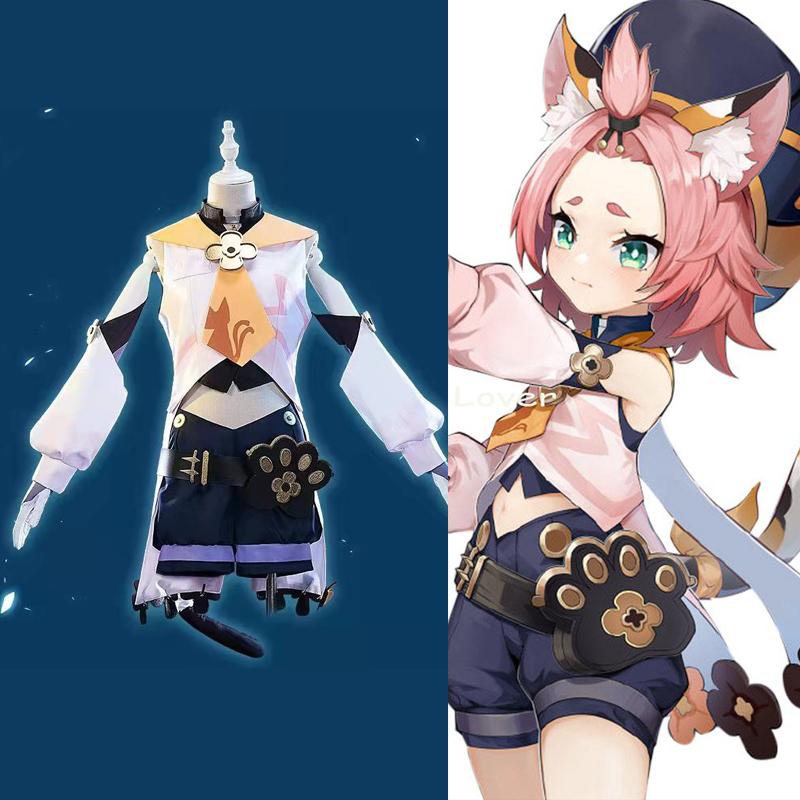 Diona Cosplay Costume Anime Coat Pants Game Lolita Outfits Halloween Carnival Suit Party