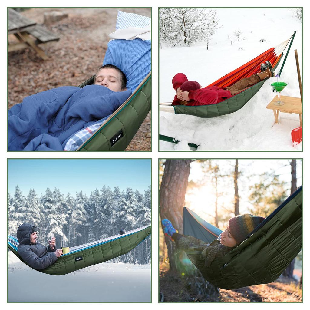 Lightweight Double Sleeping Bag Hammock: Portable, Cold-Protective, Warm Quilt for Outdoor Camping
