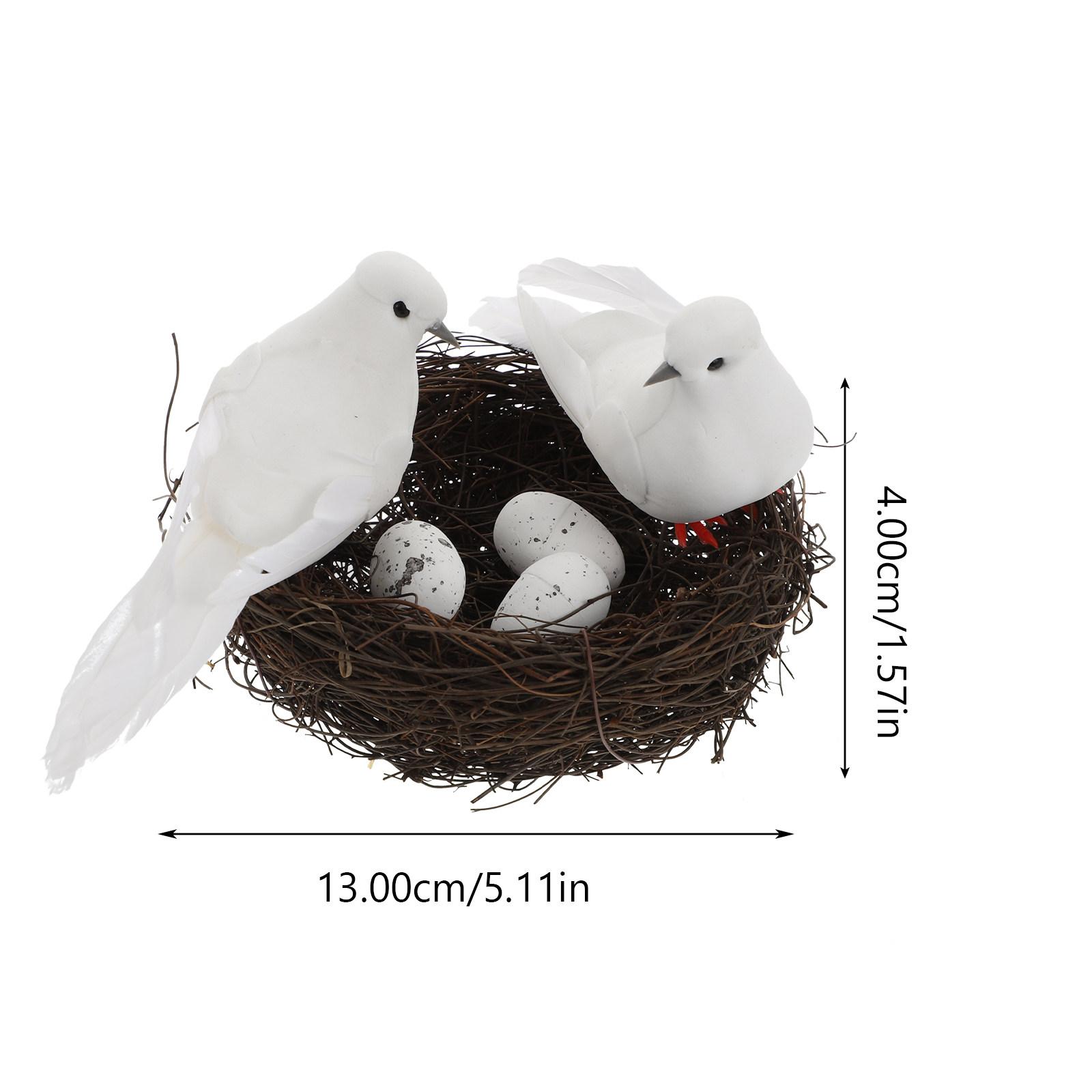 

1Set Simulated Birds Nest Adornment Natural Look Christmas Decoration Decorative Bird Nest Photo Prop for Outdoor Garden