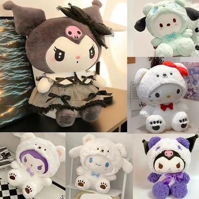 Sanrio Plys Kawaii Sanrio Kuromi My Melody Cinnamoroll Plyslegetøj Dukke Pude Anime Tegneserie Børnegaver Værelsesdekoration Dukker.**