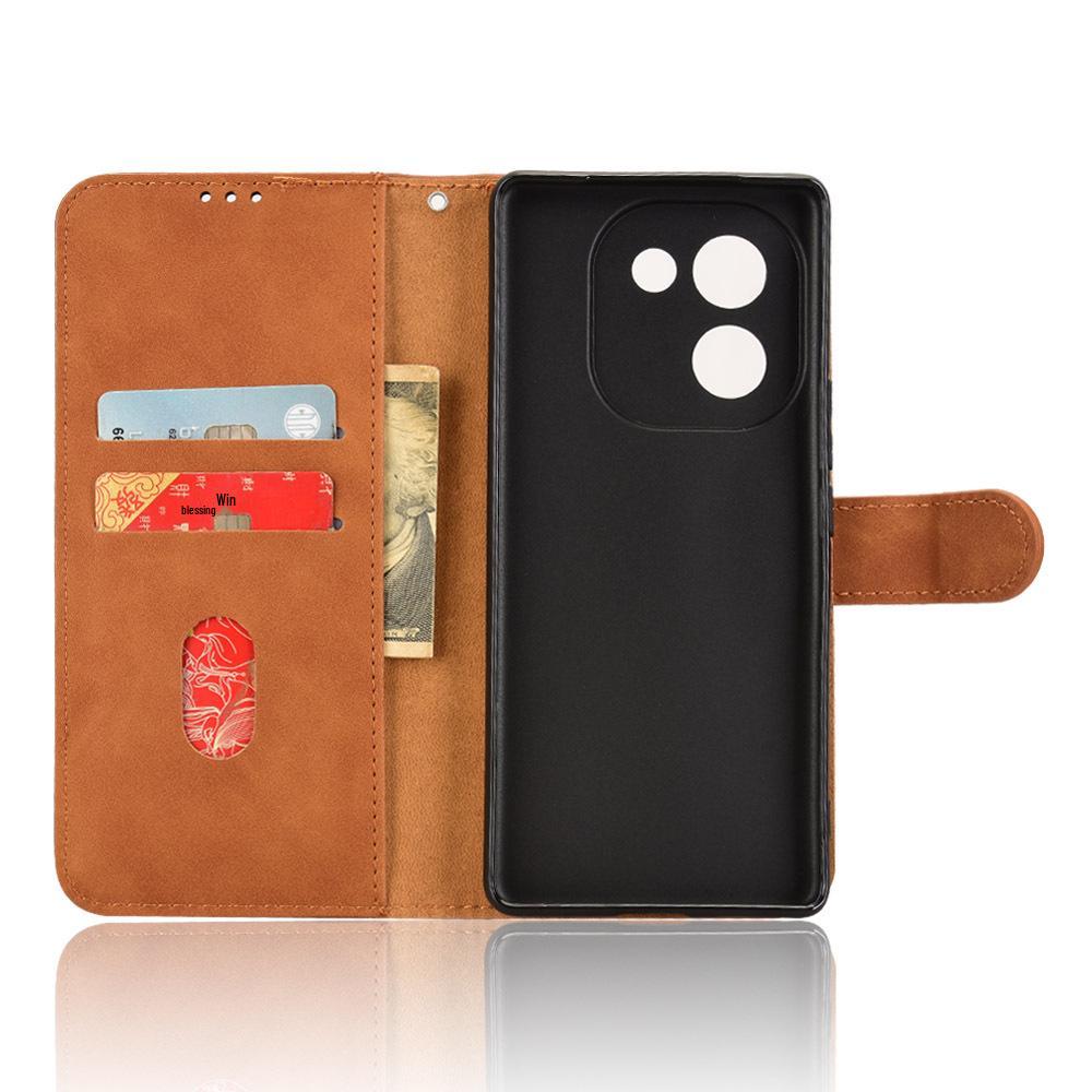 VIVO Y200 5G Leather Business Phone Case with Card Slot - Skin-Feel Protection