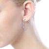 Ma Yan Women'S Geometric Zircon Circle Earrings Exaggerated Personality Fashion Trendy Cool Sweet Circular Jewelry