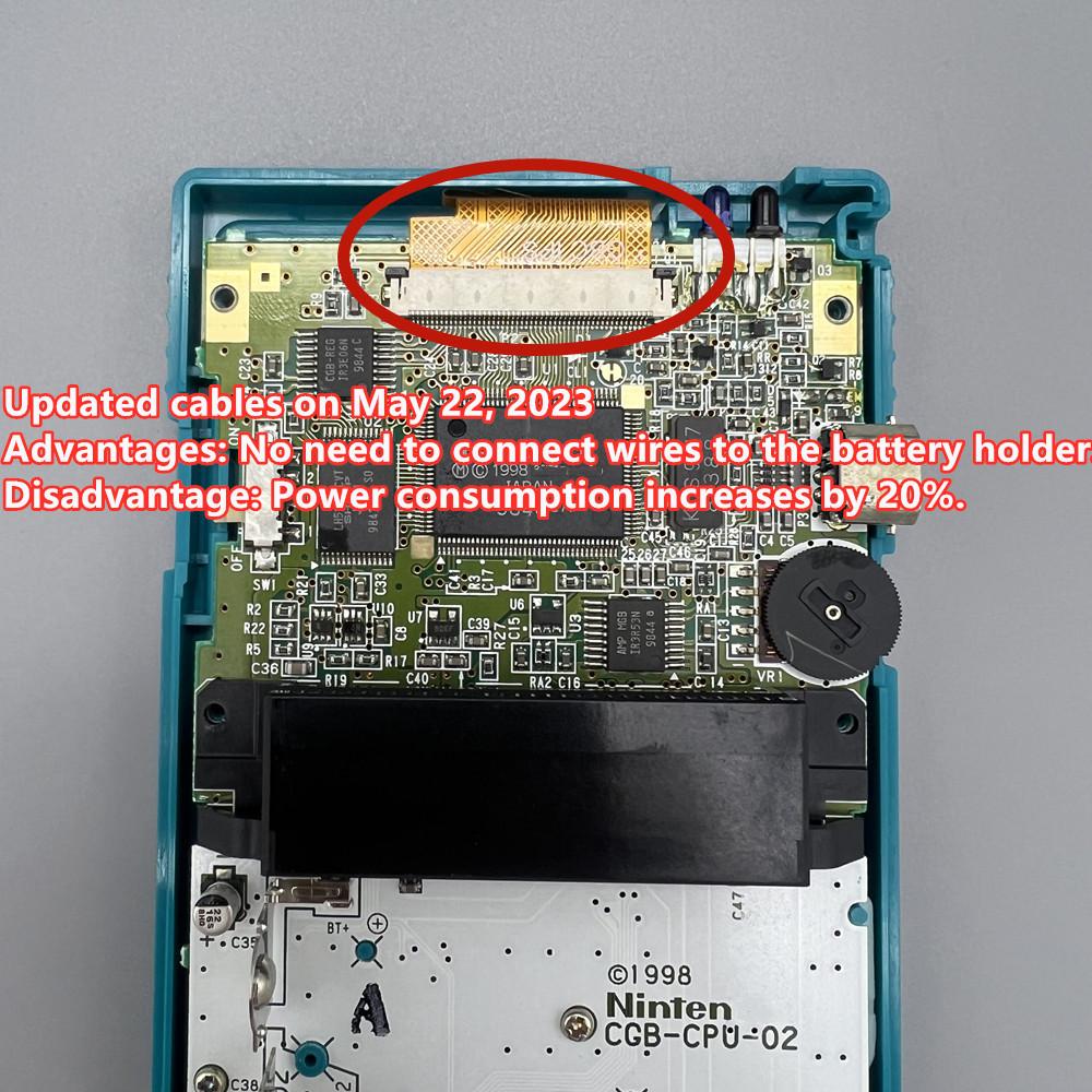 2.6 "IPS High Brightness LCD Screen Is Suitable for Nintendo Gameboy Color IPS GBC Lcd.support Pixel Display