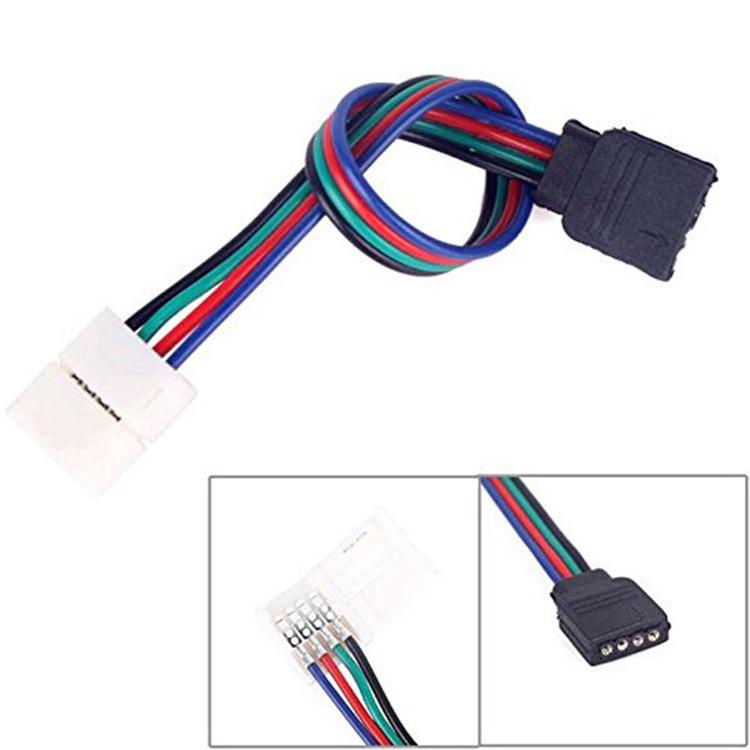 Solderless Connector Cable for LED 3528/5050 Strip Light - Seven-Color Snap, Low Voltage