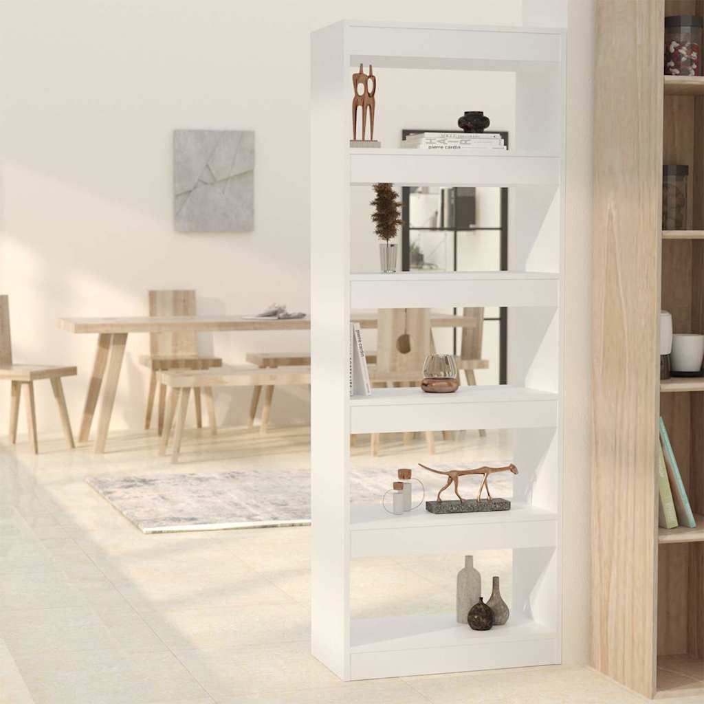 vidaXL Bücherregal/Raumteiler Weiß 60x30x166 cm Holzwerkstoff weiß