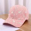 Korean Crystal Baseball Cap - Floral Embroidery UV Hat, Women's Summer Rhinestone Fashion Cap