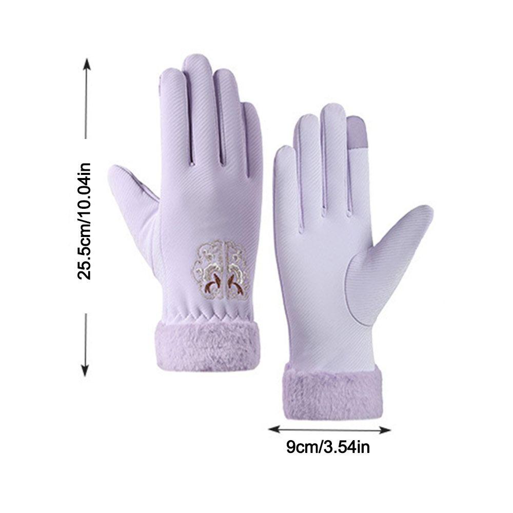 Touchscreen Winter Gloves Windproof Thickened Thermal Gloves Outdoor Sports Gloves  for Women