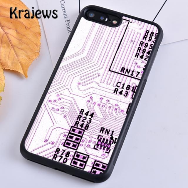

Krajews Inside Circuits Design Cool Fun Phone Case For iPhone 17 Air 16 15 14 plus 11 12 13 pro max coque Shell Fundas iPhone 13