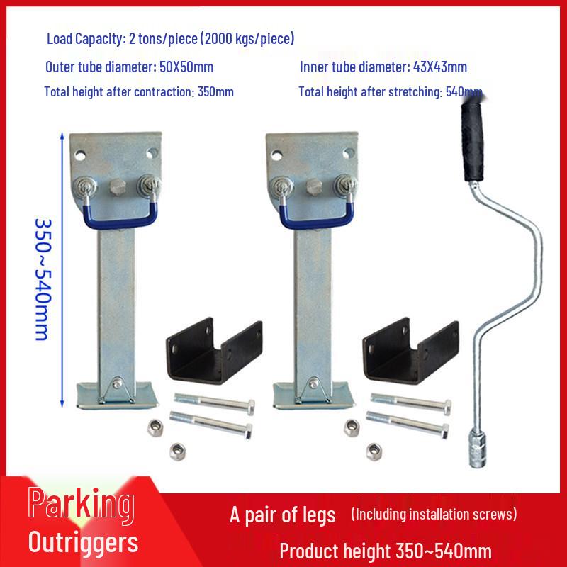 Heavy Duty Retractable RV Jack Support Arm with Hand Crank