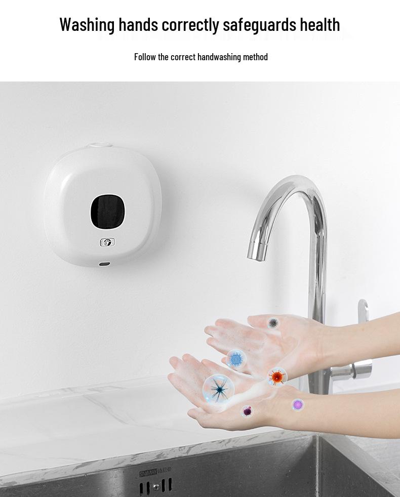 Automatic Wall-Mounted Infrared Hand Washer & Foam Soap Dispenser with USB Charging
