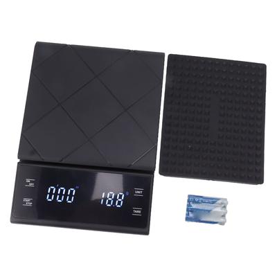 3kg 0.1g Coffee Scale Waterproof Touch Type Food Digital Scale with Timer for Kitchen Coffee Shop