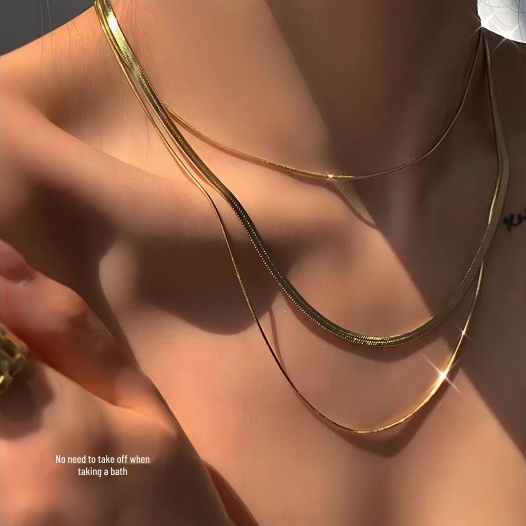 Minimalist European & American Layered Necklaces for Women – Blogger-Inspired Cool Style Blade Jewelry
