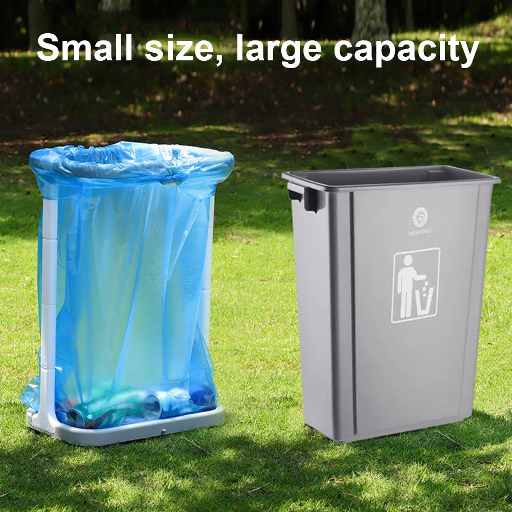 Plastic Bin Bag Stand Adjustable Height Garbage Bag Holder Frame with Bags Portable Trash Bag Stand for Garden Yard Lawn