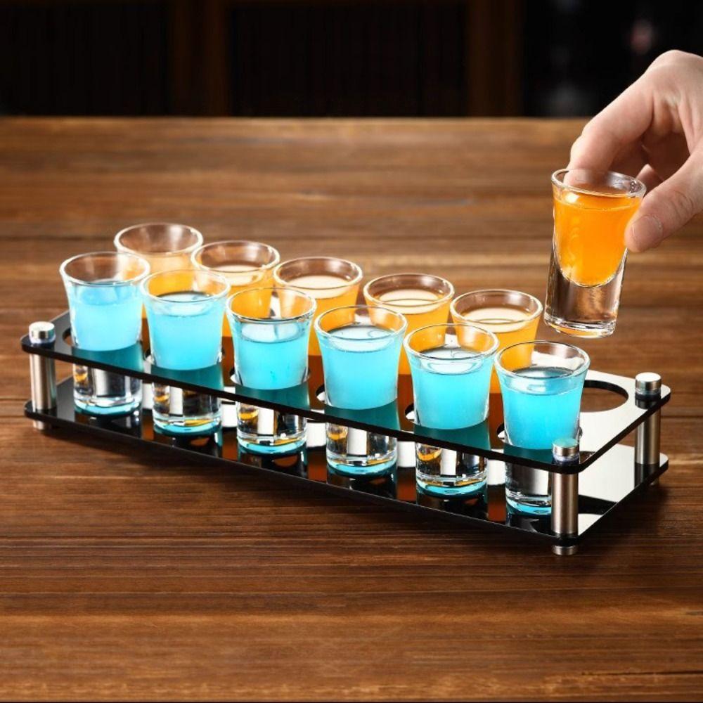 Round Hole Shot Glasses Holder 38mm Wine Cup Shelf Shot Glass Display Stand Restaurant Service